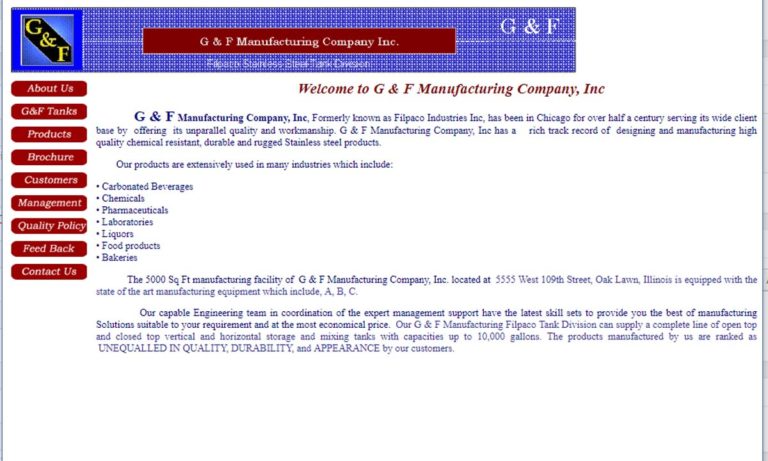 G & F Manufacturing Company, Inc.
